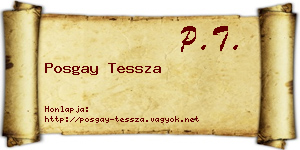 Posgay Tessza névjegykártya